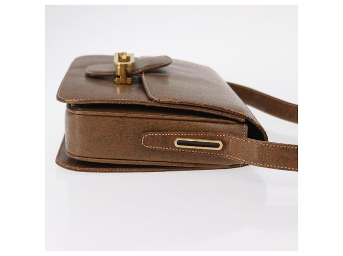 Gucci Borsa a Spalla in Pelle Marrone Oro Auth am9842 D'oro - vista 4