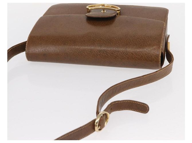 Gucci Borsa a Spalla in Pelle Marrone Oro Auth am9842 D'oro - vista 6