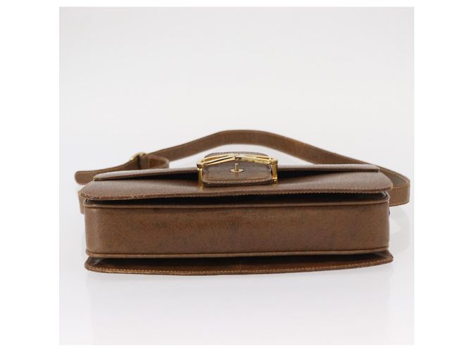 Gucci Borsa a Spalla in Pelle Marrone Oro Auth am9842 D'oro - vista 9