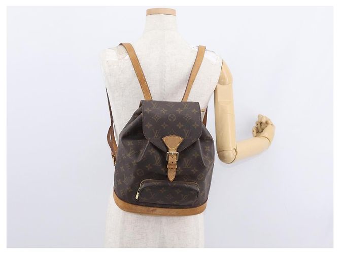 LOUIS VUITTON Mochila Monogram Montsouris MM M51136 LV Auth 155133 Monograma - vista 27