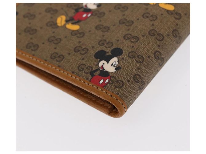 GUCCI Micro GG Supreme Disney Cartera Compacta PVC Beige 602547 Auth 156682SM - vista 11