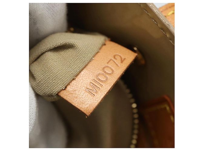 LOUIS VUITTON Borsa a Mano Monogram Vernis Reade PM Noisette M91334 LV Auth ti3494 Nocciola - vista 12