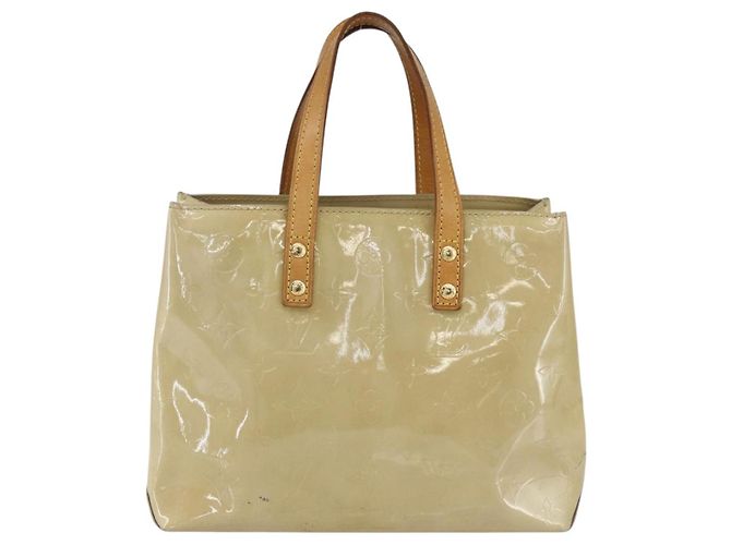 LOUIS VUITTON Borsa a Mano Monogram Vernis Reade PM Noisette M91334 LV Auth ti3494 Nocciola - vista 13
