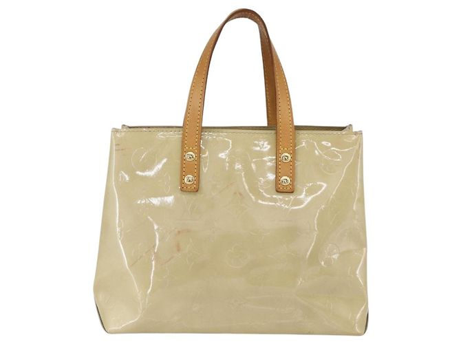 LOUIS VUITTON Borsa a Mano Monogram Vernis Reade PM Noisette M91334 LV Auth ti3494 Nocciola - vista 2