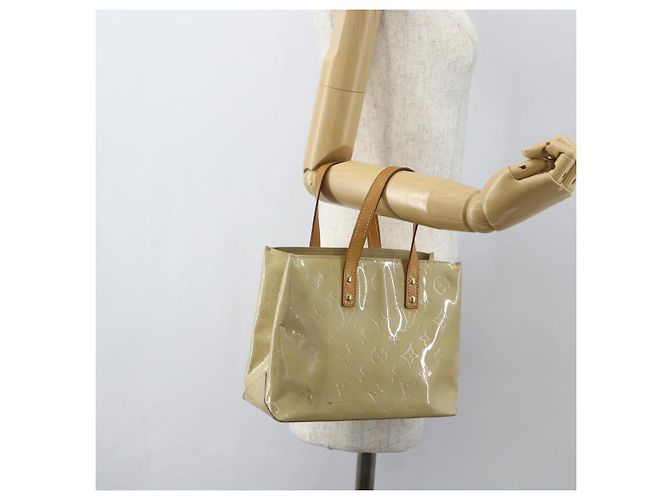 LOUIS VUITTON Borsa a Mano Monogram Vernis Reade PM Noisette M91334 LV Auth ti3494 Nocciola - vista 21