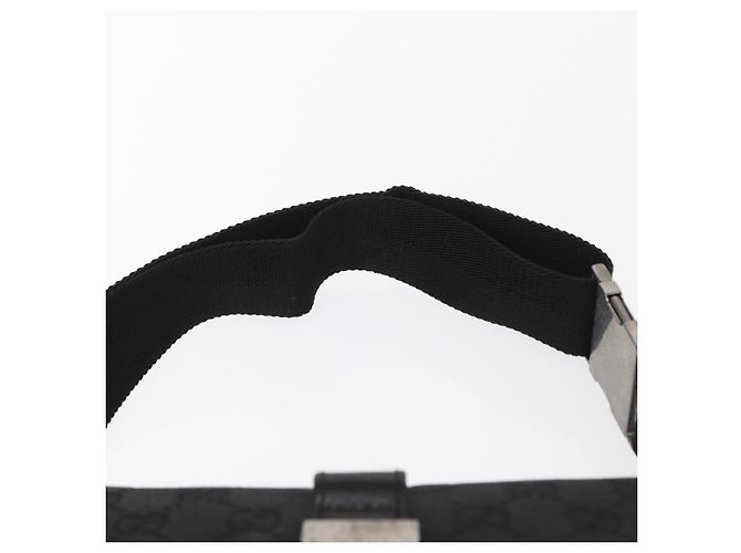 Borsa a Vita GG Canvas Gucci Nera Argento 131236 Auth 151557 Nero - vista 14
