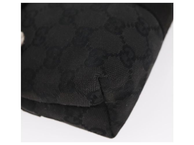 Borsa a Vita GG Canvas Gucci Nera Argento 131236 Auth 151557 Nero - vista 15
