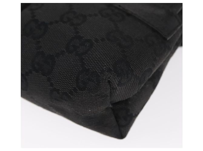 Borsa a Vita GG Canvas Gucci Nera Argento 131236 Auth 151557 Nero - vista 18