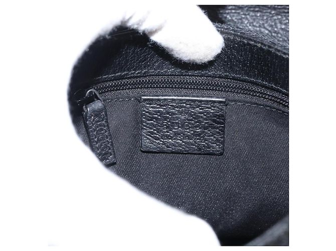 Borsa a Vita GG Canvas Gucci Nera Argento 131236 Auth 151557 Nero - vista 19