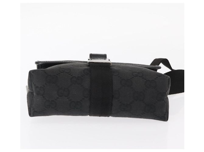 Borsa a Vita GG Canvas Gucci Nera Argento 131236 Auth 151557 Nero - vista 5