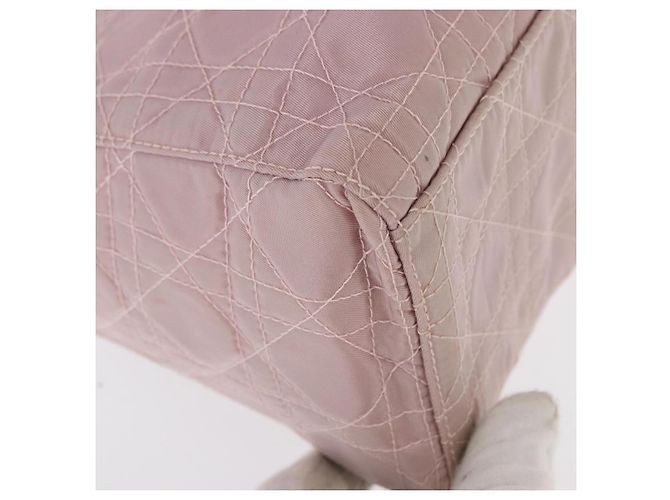 Borsa a mano Canage in nylon Christian Dior 2way Rosa Argento Auth bs31183 - vista 15