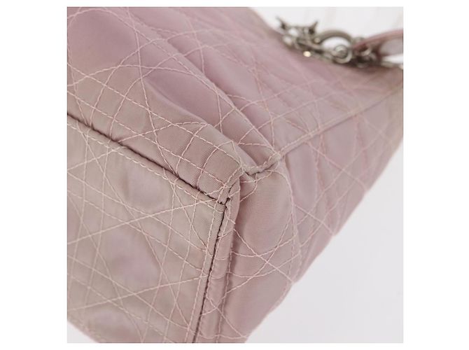 Borsa a mano Canage in nylon Christian Dior 2way Rosa Argento Auth bs31183 - vista 16