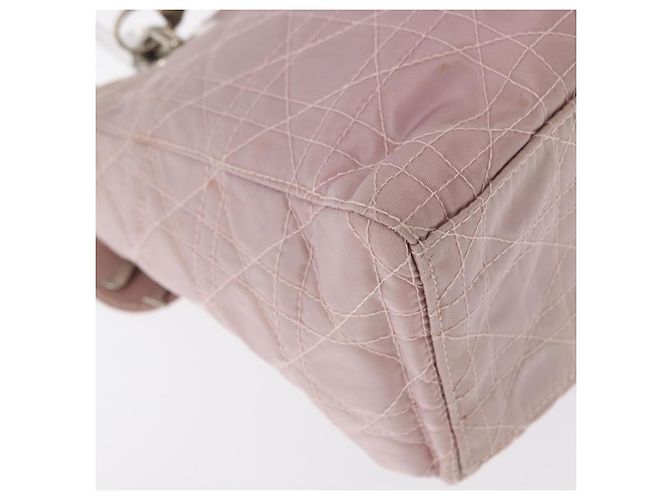 Borsa a mano Canage in nylon Christian Dior 2way Rosa Argento Auth bs31183 - vista 17