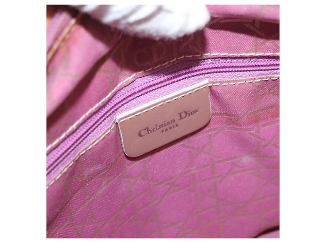 Borsa a mano Canage in nylon Christian Dior 2way Rosa Argento Auth bs31183 - vista 20