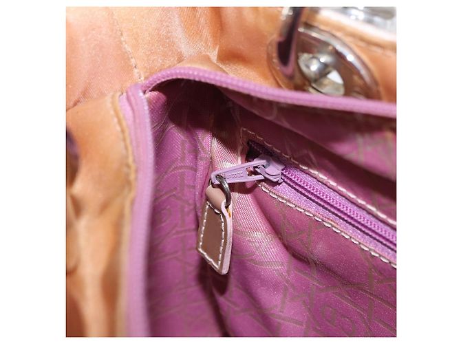 Borsa a mano Canage in nylon Christian Dior 2way Rosa Argento Auth bs31183 - vista 23