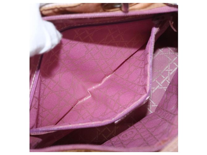 Borsa a mano Canage in nylon Christian Dior 2way Rosa Argento Auth bs31183 - vista 24