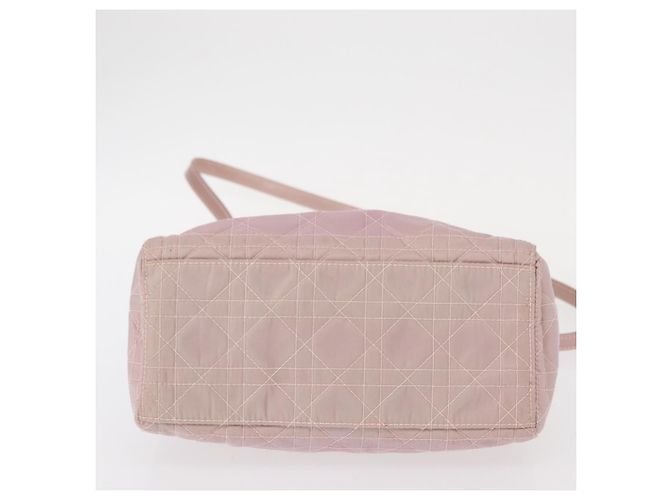 Borsa a mano Canage in nylon Christian Dior 2way Rosa Argento Auth bs31183 - vista 5