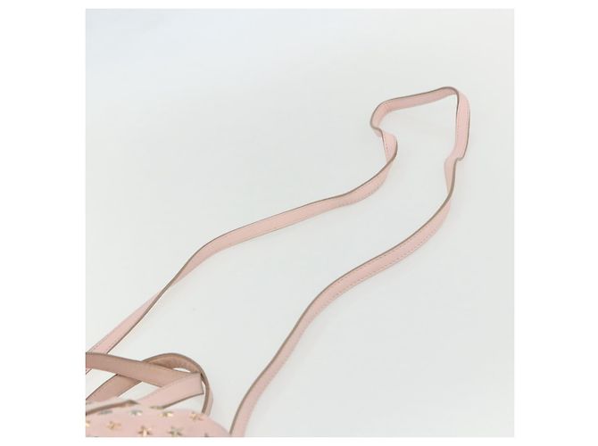 Borsa a mano in pelle Jimmy Choo Studs 2 in 1 Rosa Auth BA8217 - vista 14