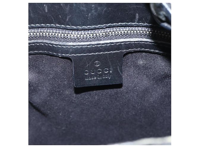 Bolsa de Ombro GG Canvas Gucci Preta Prata 110292 Auth 151660 Preto - vista 17