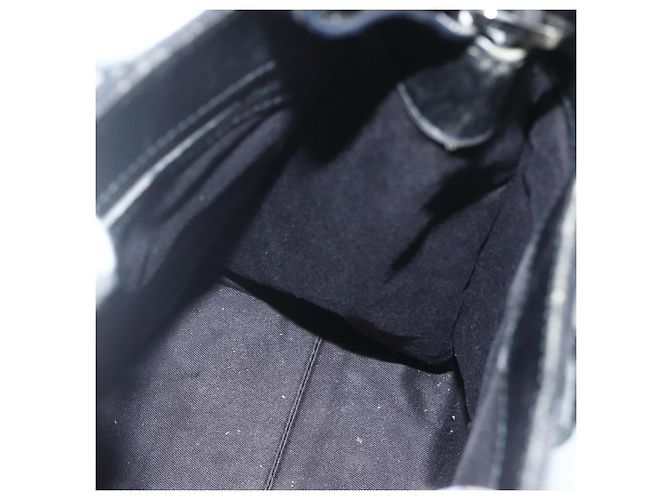 Bolsa de Ombro GG Canvas Gucci Preta Prata 110292 Auth 151660 Preto - vista 19