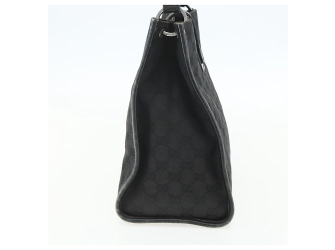 Bolsa de Ombro GG Canvas Gucci Preta Prata 110292 Auth 151660 Preto - vista 4