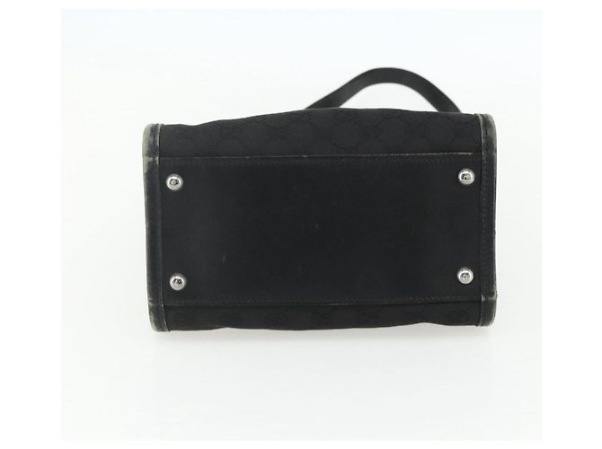 Bolsa de Ombro GG Canvas Gucci Preta Prata 110292 Auth 151660 Preto - vista 5