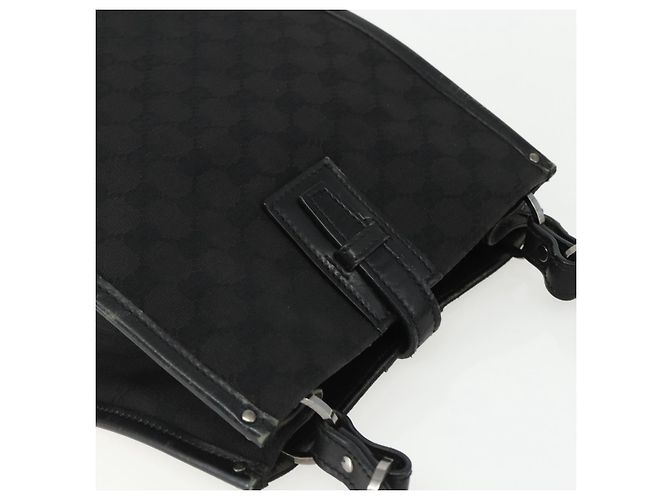 Bolsa de Ombro GG Canvas Gucci Preta Prata 110292 Auth 151660 Preto - vista 6