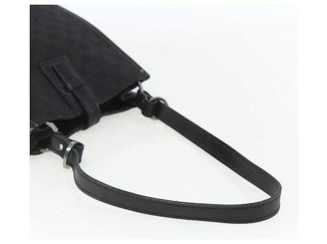 Bolsa de Ombro GG Canvas Gucci Preta Prata 110292 Auth 151660 Preto - vista 7