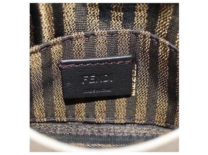 Fendi Pochette Nano Baguette in Tela Zucca Multicolore Auth 153326M - vista 23