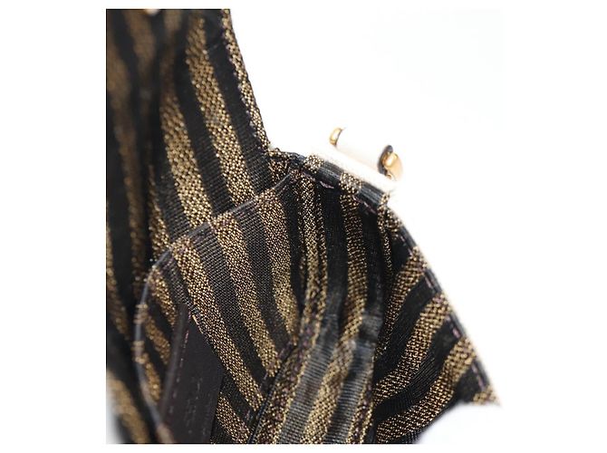 Fendi Pochette Nano Baguette in Tela Zucca Multicolore Auth 153326M - vista 24