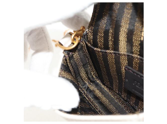 Fendi Pochette Nano Baguette in Tela Zucca Multicolore Auth 153326M - vista 25