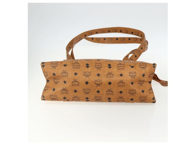 Borsa tote MCM Logogram Vicetos in pelle PVC marrone oro Auth BA8200 D'oro - vista 5