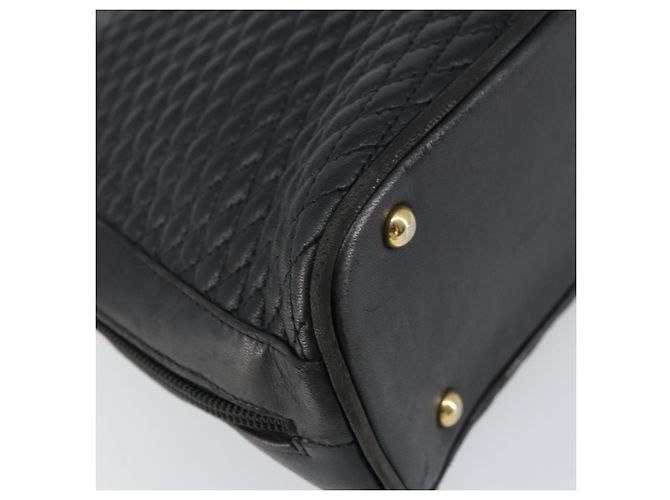 BALLY Borsa a Spalla in Pelle Trapuntata con Catena Nera Oro Auth bs31440 Nero D'oro - vista 15