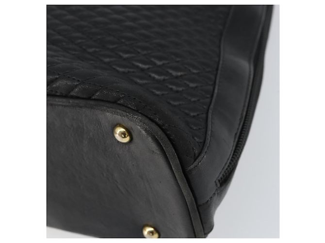 BALLY Borsa a Spalla in Pelle Trapuntata con Catena Nera Oro Auth bs31440 Nero D'oro - vista 16