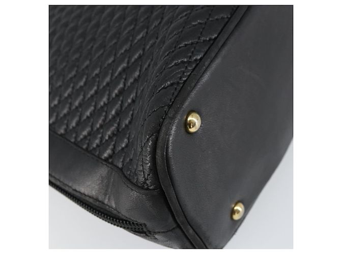 BALLY Borsa a Spalla in Pelle Trapuntata con Catena Nera Oro Auth bs31440 Nero D'oro - vista 17