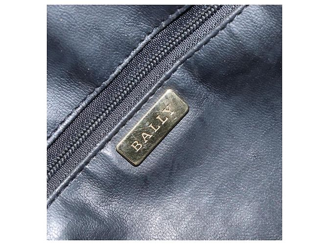 BALLY Borsa a Spalla in Pelle Trapuntata con Catena Nera Oro Auth bs31440 Nero D'oro - vista 19