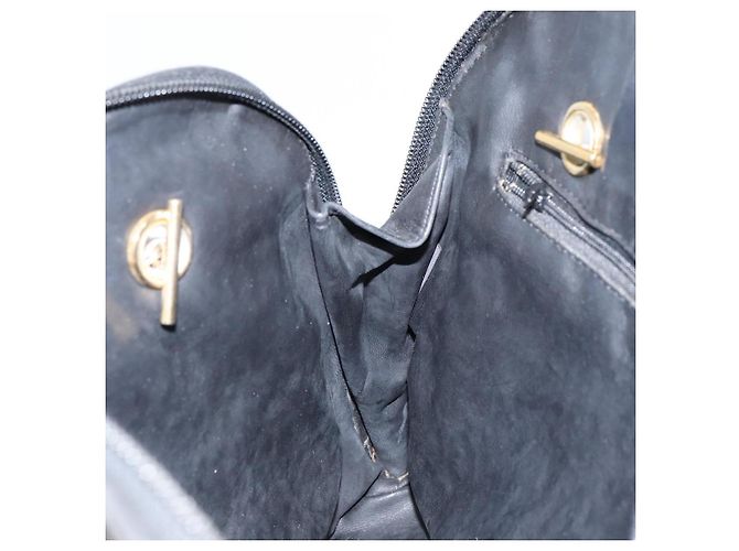 BALLY Borsa a Spalla in Pelle Trapuntata con Catena Nera Oro Auth bs31440 Nero D'oro - vista 21