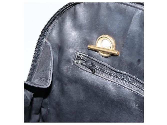 BALLY Borsa a Spalla in Pelle Trapuntata con Catena Nera Oro Auth bs31440 Nero D'oro - vista 22