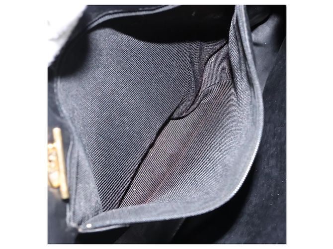 BALLY Borsa a Spalla in Pelle Trapuntata con Catena Nera Oro Auth bs31440 Nero D'oro - vista 23