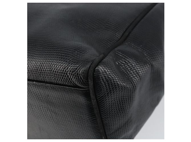 Borsa Tote Vala in pelle nera e oro Auth BA8688 di Salvatore Ferragamo Nero D'oro - vista 12