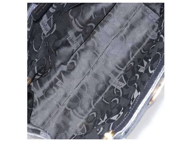 Borsa Tote Vala in pelle nera e oro Auth BA8688 di Salvatore Ferragamo Nero D'oro - vista 16