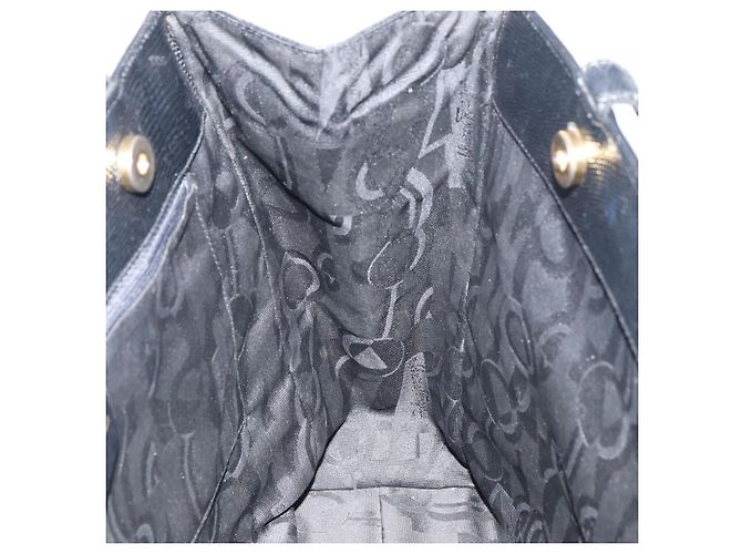 Borsa Tote Vala in pelle nera e oro Auth BA8688 di Salvatore Ferragamo Nero D'oro - vista 17