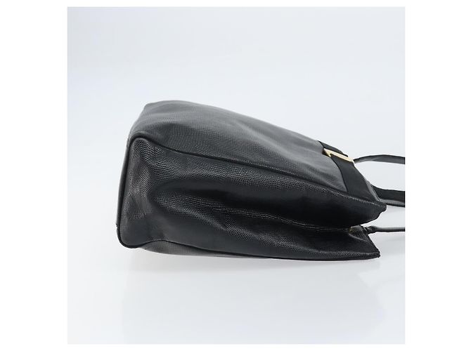 Borsa Tote Vala in pelle nera e oro Auth BA8688 di Salvatore Ferragamo Nero D'oro - vista 4