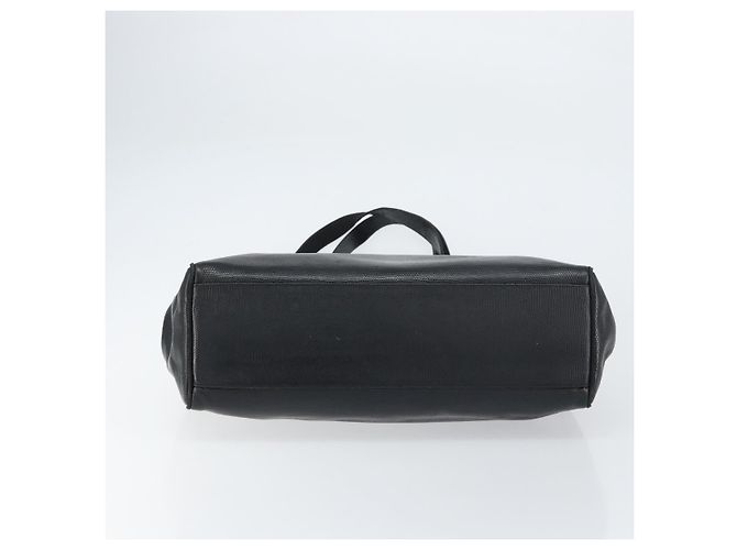 Borsa Tote Vala in pelle nera e oro Auth BA8688 di Salvatore Ferragamo Nero D'oro - vista 9