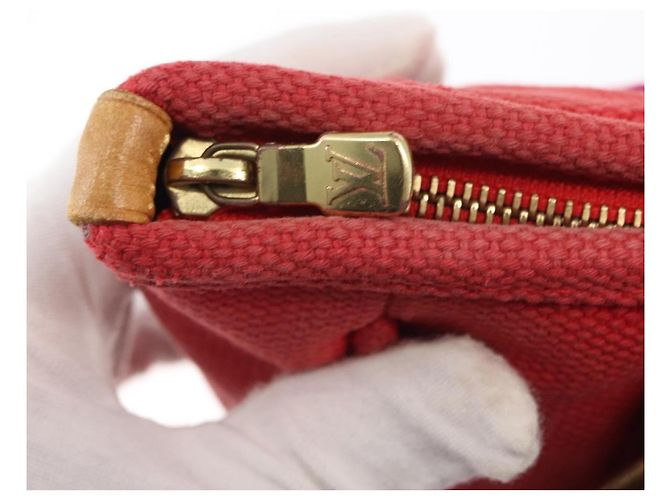 LOUIS VUITTON Antigua Cabas MM Borsa Tote Rossa M40034 LV Auth ka453 Rosso - vista 10