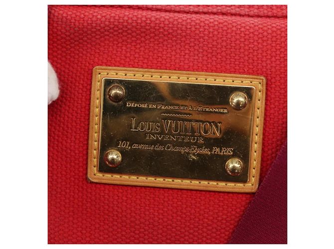 LOUIS VUITTON Antigua Cabas MM Borsa Tote Rossa M40034 LV Auth ka453 Rosso - vista 17