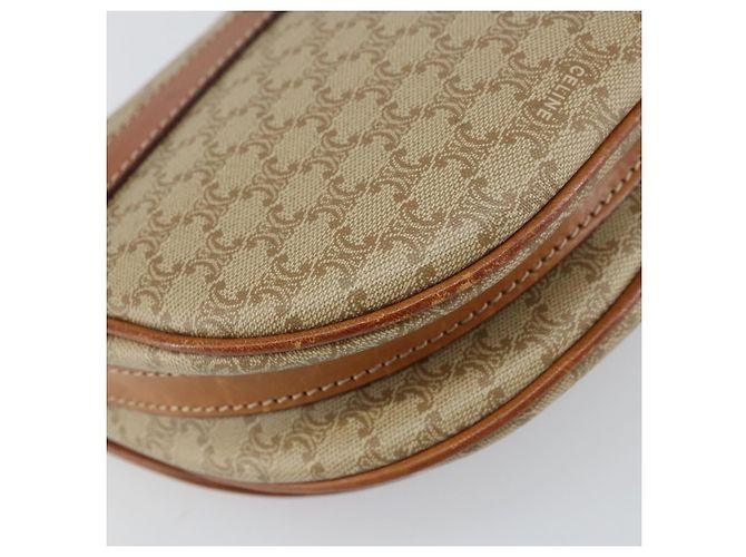 Céline Borsa a Spalla in Tela Macadam CELINE PVC Beige Oro Auth 143671 D'oro - vista 13