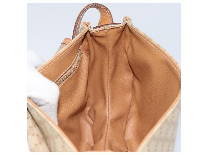 Céline Borsa a Spalla in Tela Macadam CELINE PVC Beige Oro Auth 143671 D'oro - vista 18