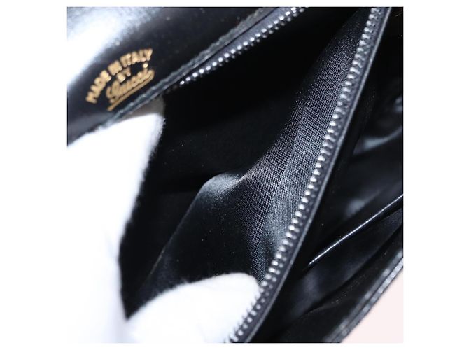 Gucci Borsa a Spalla in Pelle Nera e Oro Auth am9811 Nero D'oro - vista 12