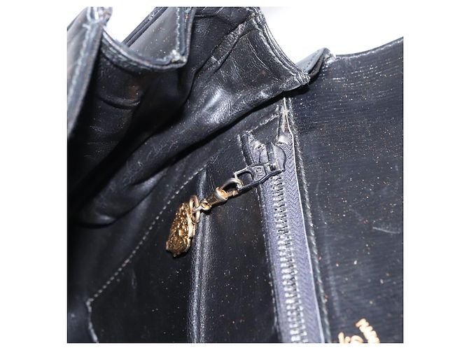 Gucci Borsa a Spalla in Pelle Nera e Oro Auth am9811 Nero D'oro - vista 21